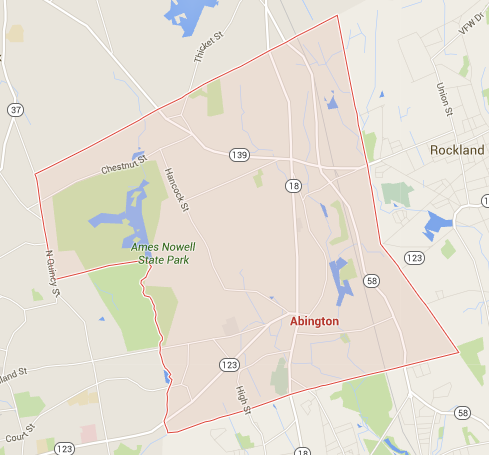 map of abington ma